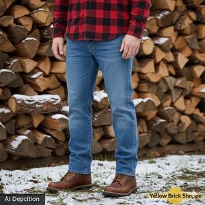 Smith's Workwear Fleece Lined Jeans 36x32